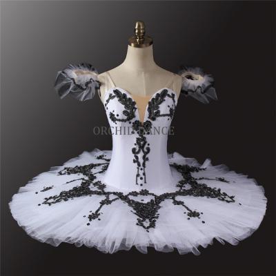 China Professional High Quality White Orchid Dance Dresses MOQ 1PCS Ballet Tutu Women for sale