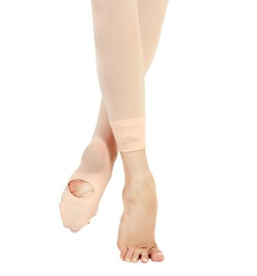 China Free Sample Antibacterial Professional High Quality Pink Convertible Tights Kids BalletTights With Hole for sale