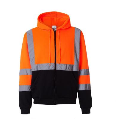 China Hi Vis Reflective Fleece Jacket Safety Breathable Hoodie Sweatshirt Te koop