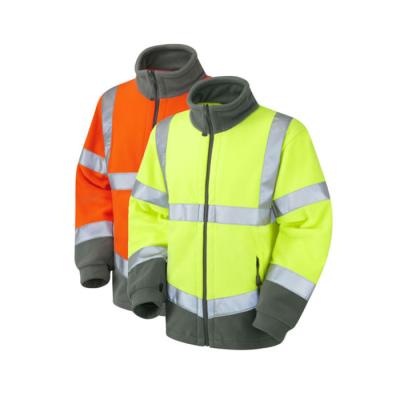 China Vis Work Jacket Fleece Men's Workwear OEM Safety Workplace Safety Road Safety Hi for sale