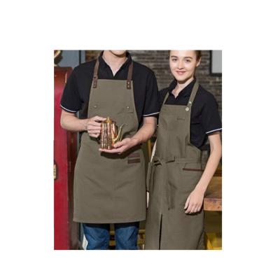 China Apron Cotton Workwear Apron Uniform For Supermarket for sale