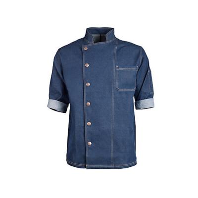 中国 Japanese Italian Indonesia Chef Uniform Denim Chef Clothing Coat Chef Uniform Jacket 販売のため