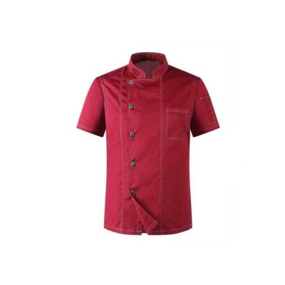 China Restaurant Hotel Kitchen Chef Uniform Short Sleeve Jacket Uniform Te koop