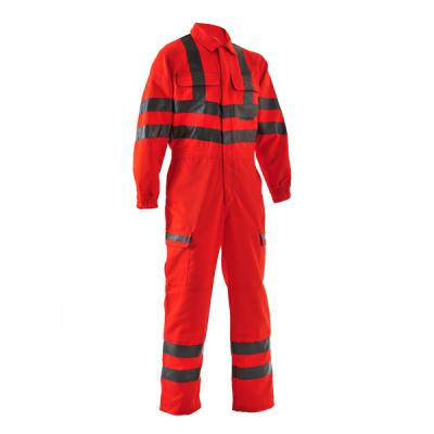 中国 Red color high quality anti-shrink repellent design coverall unisex workwear new 販売のため