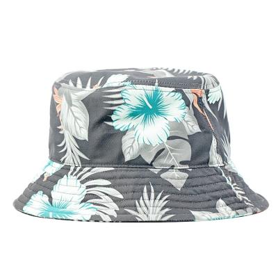 China Character Fashion Hat Cotton Floral Print Bucket Hats for sale