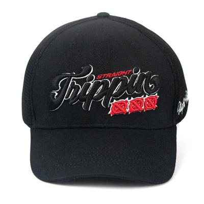 China COMMON Black Cotton 6 Panel 3d Embroidered Logo Fitted Baseball Cap Hat for sale