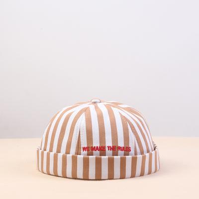 China British Style Checked Pattern Hip Pop Hat 6 Panel Brimless Snapback Baseball Cap COMMON No Bill for sale