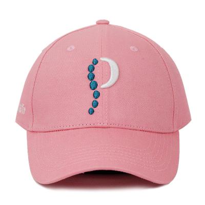 China JOINT Logo White Hot Pink Custom Baseball Cap With Embroidery for sale