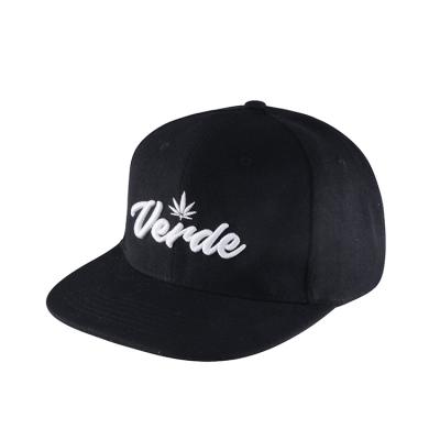 China Tailor Made Snapback Kappe Black Letter Embroidery 6 Panel Snapback Hat COMMON Cap, Sublimation Caps Hats for sale