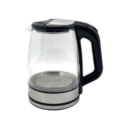 China Wholesale Good Quality 360 Degree Rotation Base LED Color Changing Large Size 2.0L Glass Body Electric Kettle for sale