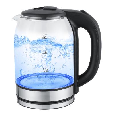 China 360 Degree Rotation Base Most Popular Glass Body Electric Kettle 1.8L1800W Electric Water Kettle Glass Body Design For Home Appliance for sale