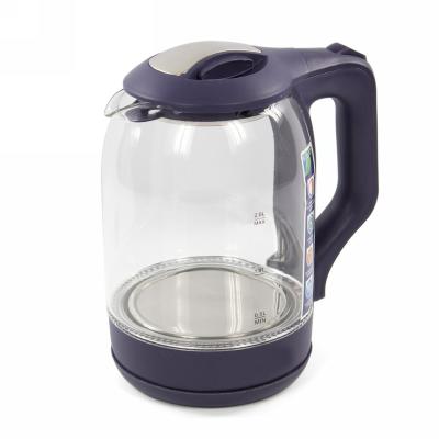 China 360 Liter LED Rotation Blue Light Glass Base 1.7 Degree Electric Tea Kettle for sale