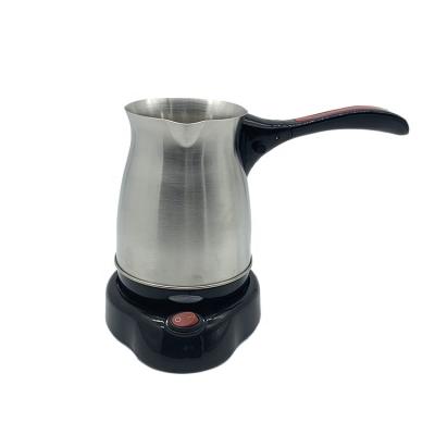 China 360 Degree Base 500ml Stainless Steel Body Turkish Coffee Maker Strong Portable Electric Coffee Pot Rotation Pot for sale