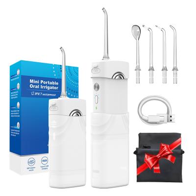 China 2021 Variable Dental Wireless Portable Nozzle Best Water Flosser 4 Teeth Electric Water Flosser with 4 Pcs Replaced Nozzles for sale