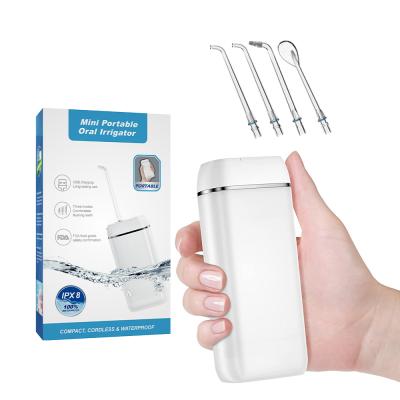 China 360 Dental Flosser Spout Household Flosser Teeth Usb Rechargeable Left Hand Oral Water Mini Travel Portable Jet Electronic Irrigator for sale