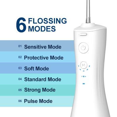 China Dental Jet 2020 Hot Selling Variable Nozzle 4 Cordless Oral Irrigator 6 Modes And 4 Floss Nozzles For Tooth Cleaning for sale