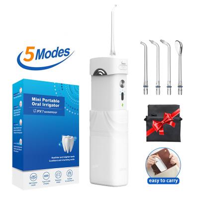 China MCElife Variable Nozzle 4 Floss Dental Water Pick Dental Flosser Cordless Irrigator 200ml Dental Mini Portable Water Flosser For Teeth Cleaning for sale