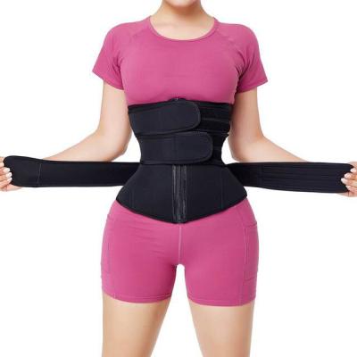 China RH2107 Antibacterial Three Belt With Slim Shaper Colombian Neoprene Body Shaper Zipper Body Shaper Women Latex Waist Trainer for sale