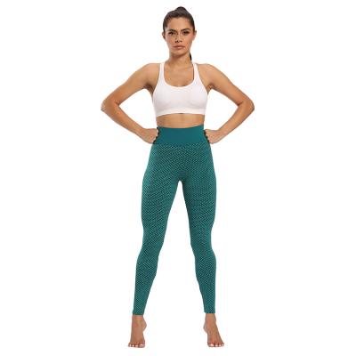 China Quick-Dry Breathable Breathable Honeycomb Non-Perspective High Waisted Women's Yoga Legging With Custom Logo for sale