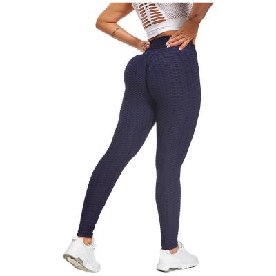 China Breathable Jacquard Fabric Butt Lift High Body Shaper Mesh Tight Outdoor Woman Lastest Waist Yoga Legging for sale