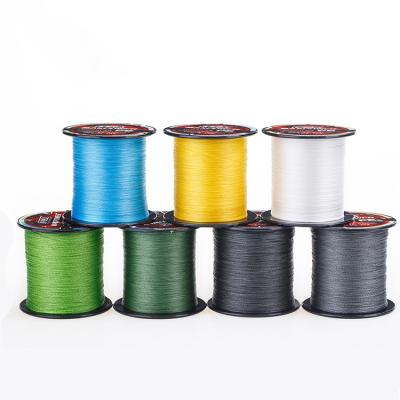 China Factory Quality 300m Good Multi Color 4 Strand Multifilament Sink Line PE Braided Tensile Fishing Line for sale