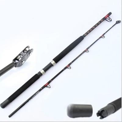 China Super Heavy Carbon 2 Section Deep Sea Boat 1.8m Hard Anchor Raft Casting Trolling Fishing Rod for sale