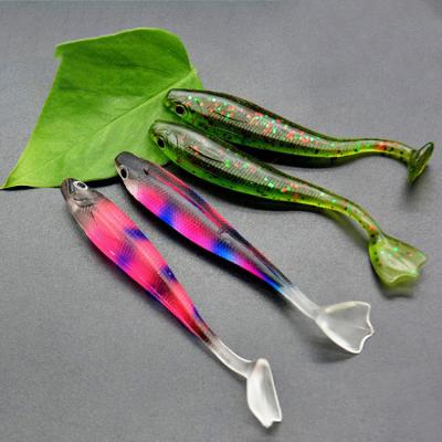 China Saltwater Freshwater Bass Long Casting PVC PVC Simulation T Tail Plastic Soft Lure With Big Eyes for sale