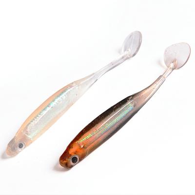 China SILICAGEL 10cm Silicone Mount T Along Seawater Bionic Freshwater Bass Simulation Tail Plastic Soft Lure for sale