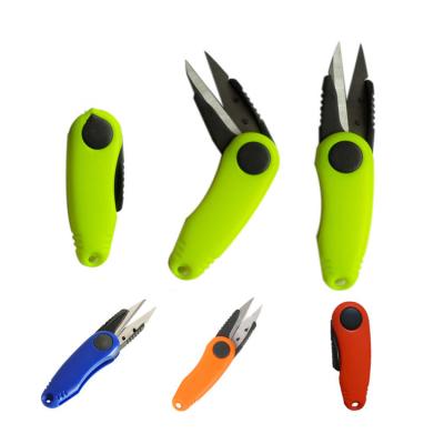 China Plastic+metal new style 15cm stainless steel 100g fishing tackle accessories folding line cutter fish scissors for sale