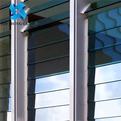 China High Strength Sunshade Louver Glass Blade 3mm 4mm 5mm 6mm 8mm for sale