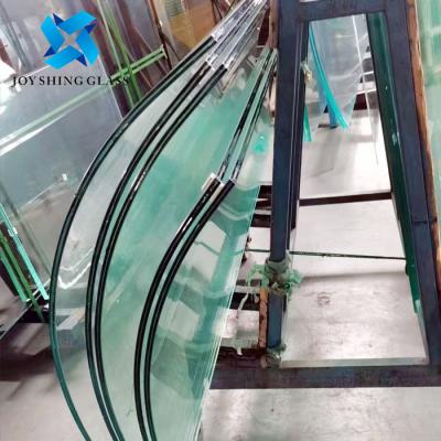 China Low Iron Curved Tempered Laminated Glass For Elevator for sale