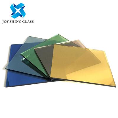 China Euro Grey Reflective Tempered Glass 4mm Light Grey Coated Toughened Glass for sale