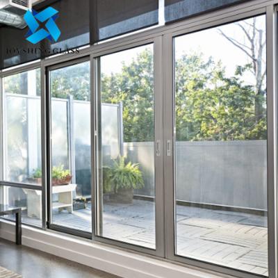 China Customized 4mm+0.76PVB+4mm Laminated Glass Sliding Doors for sale