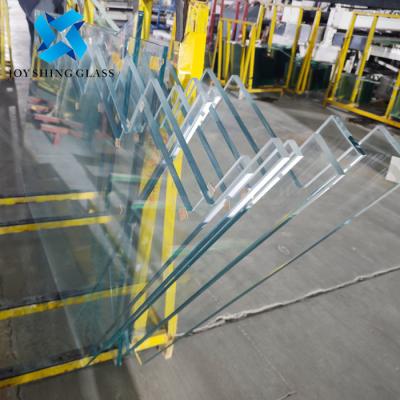 China Custom Shape 15mm Ultra Clear Toughened Glass Stair Handrails for sale