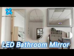 Customized LED Bathroom Mirror Copper Free Anti Fog Wall Mounted