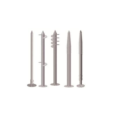 China Q235 Wholesale Galvanized Steel Ground Screw Pile Anchor Metal Bracket Fence Post Ground Screw for sale