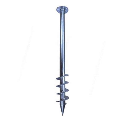 China Wholesale Q235 Metal Welding Bracket Galvanized Steel Earth Screw Pile Anchor Fence Post Ground Screw for sale