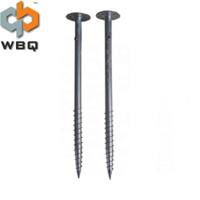 China Q235 Solar Panels Frame Galvanized Steel Ground Screw Pile Post Fence Ground Screw Anchor for sale