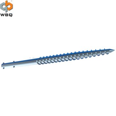 China Q235 Solar Panels Frame Galvanized Steel Ground Screw Pile Post Fence Ground Screw Anchor for sale