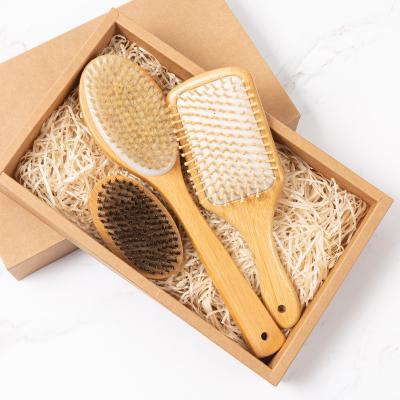 China Travel Cherry Gift Box Set Wooden Natural Chinese Hair Brush for sale