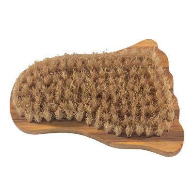 China Bamboo Finger Nail Brush Bath China Supplier Foot Scrubber Cleaning Brush JFFC-B104N for sale