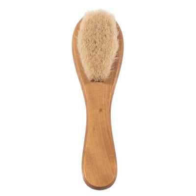 China All Natural Amazon Hot Sale Wooden Soft White Goat Straighten Color Kids Fairy Hair Baby Brush With Soft Touch Handle For Baby Care for sale