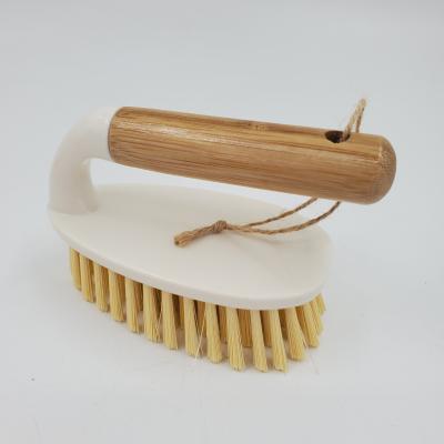 China Sustainable Natural Bamboo Wooden Handle Shoe Cooker Floor Cleaning Brush for sale