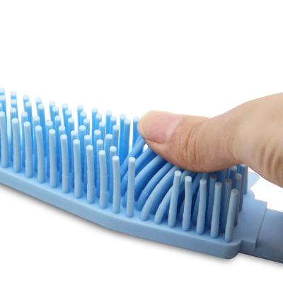 China Viable Custom Logo Silicone Hair Remover Brush Pet Shower Cleaning Brush Comb Set for sale