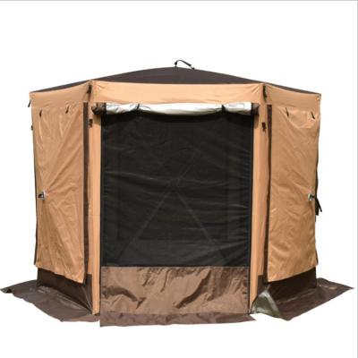 China Outdoor Vehicle Mounted Hexagonal Canopy Tent CampingTent Outdoor Vehicle Mounted Hexagonal Rain Mosquito Rain Windproof Diagonal Tying Type for sale