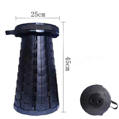 China Sturdy Portable Plastic Folding Telescopic Stool Simple Folding Travel Outdoor Camping Fishing Bottom for sale