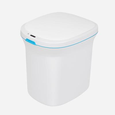 China 14L Sustainable Plastic Bathroom Plastic Trash Can Bin Sensor Household Automatic Opening Trash Can for sale