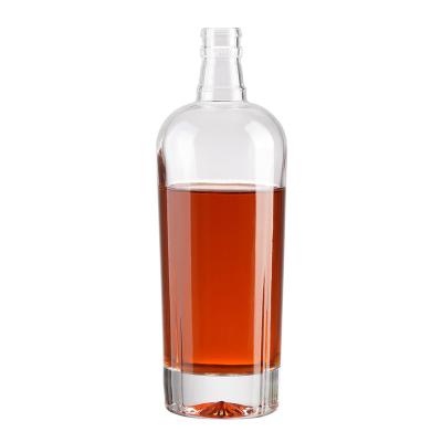 China Beverage Liquor glass bottles supplier 750ml tequila glass bottle with guala cap custom decal logo spirit glass liquor bottle for sale