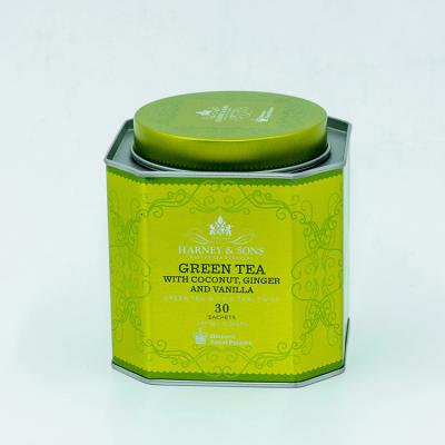 China Wholesale Round Metal Tea Tin Can Container Empty Tea Tin Box for sale