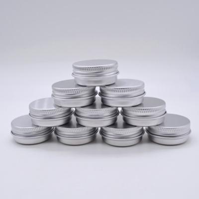 China Recycled Materials 10ml Aluminum Wax Cream Sprinkle Empty Tinplate Metal Round Screw Cap Tin Can for sale